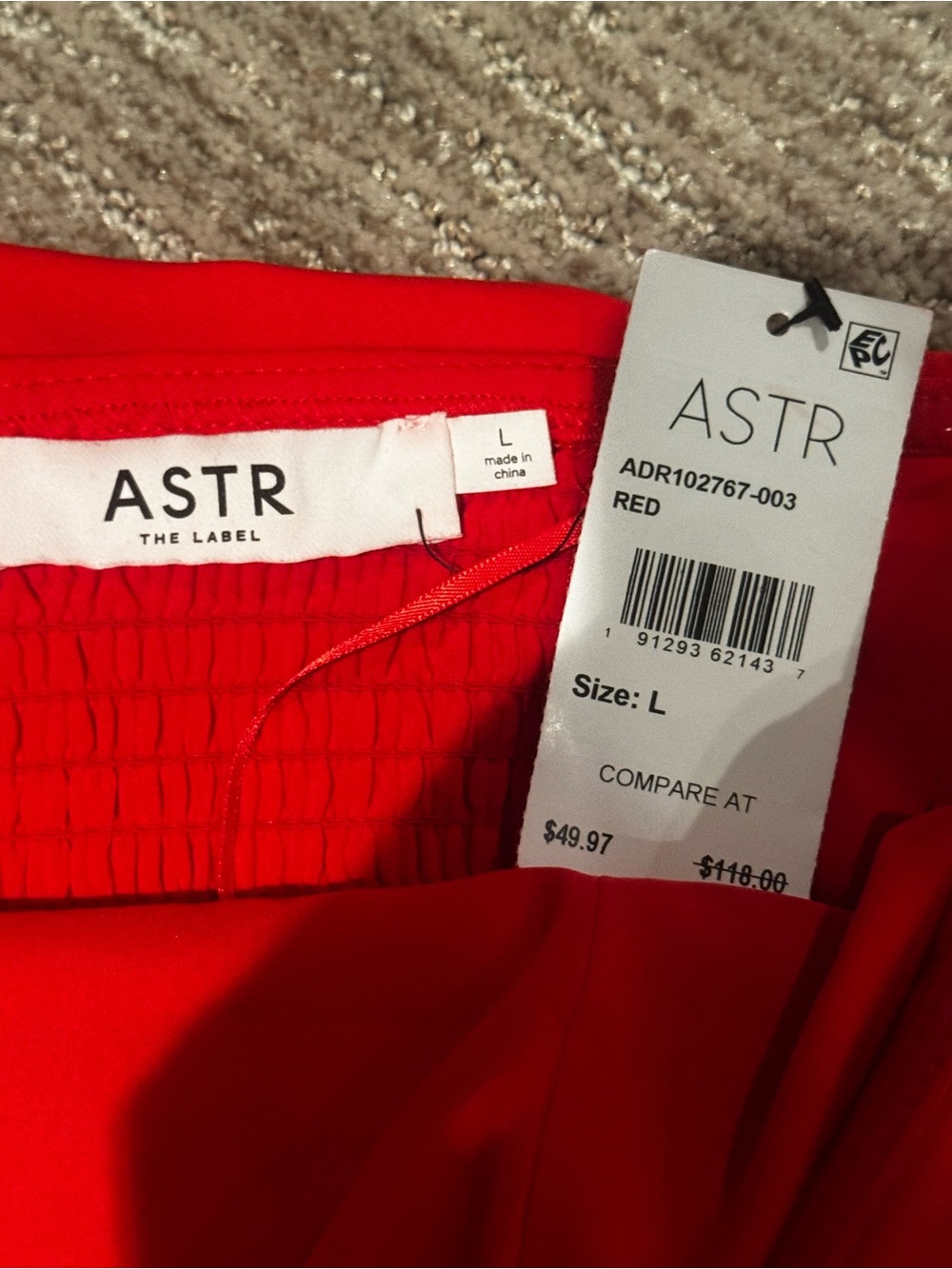 Astr The Label Strapless Red Mini Dress - Clean Silhouette - Picture 5 of 6
